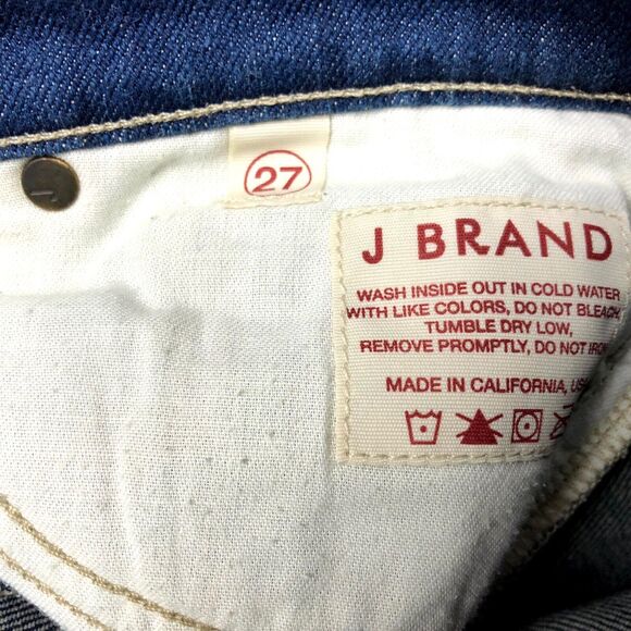 J Brand 27 Womens Dark Wash Ankle Zipper Skinny Denim Jeans - Picture 6 of 8